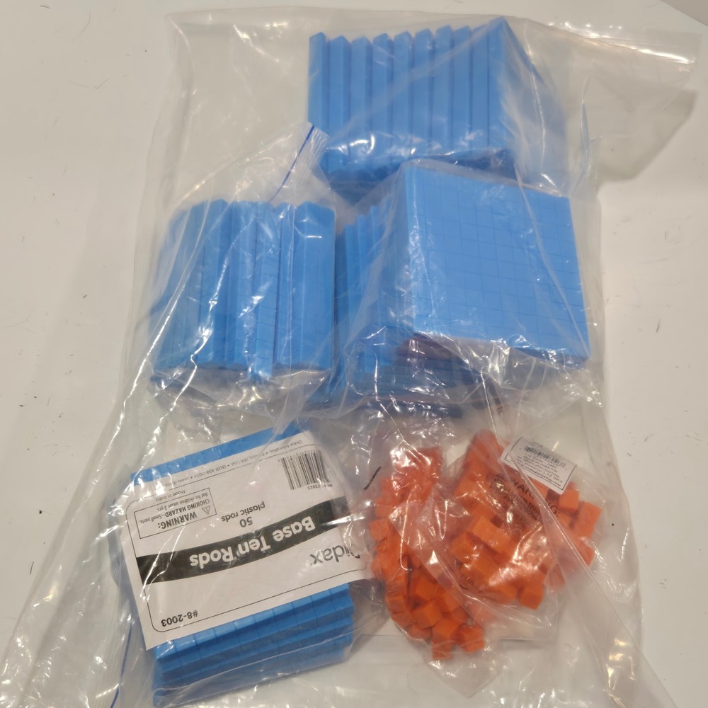 Base Ten Rods Units Flats Math Manipulatives Kit samples Grade 6 Lesson 9
